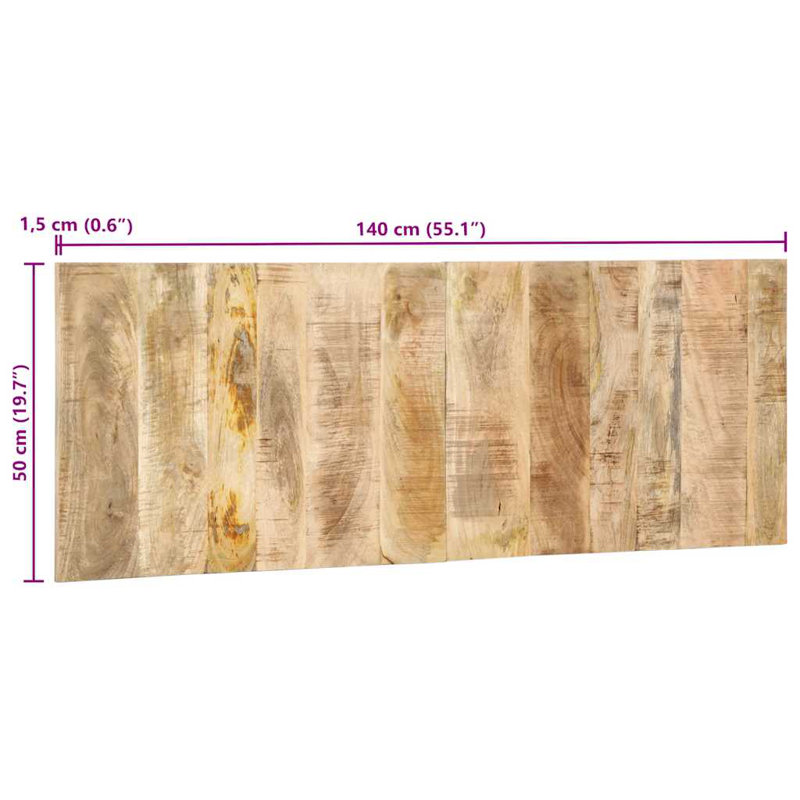 Bartul Headboard, 140 x 50 cm, solid rough mango wood