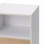 2 placards de chevet avec 1 tiroir et pieds courts, table de bout avec tablette de rangement, intérieur, blanc