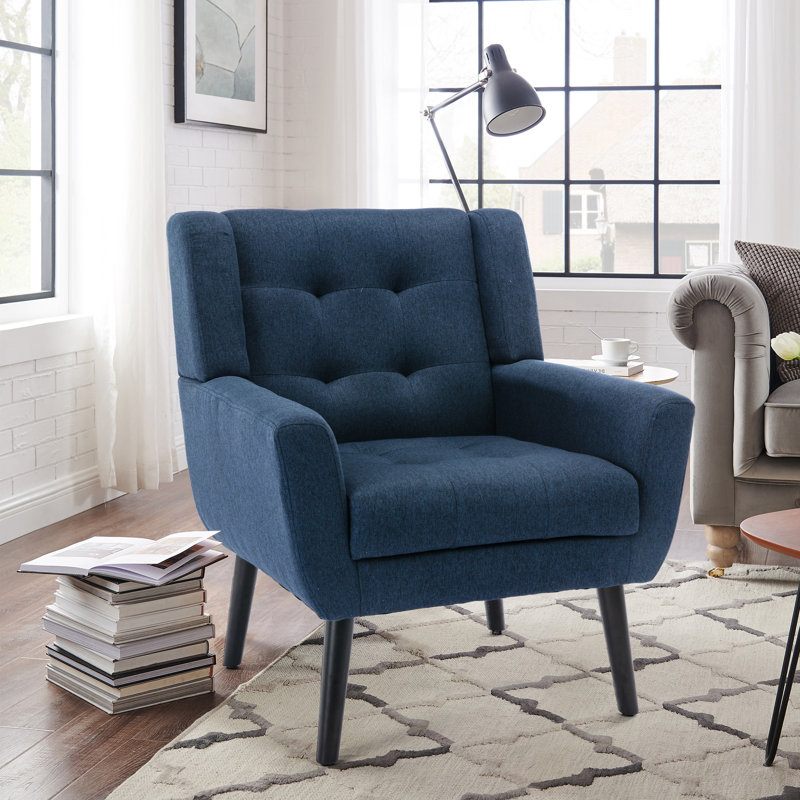 Bolanle 30" W Tufted Wide Back Accent Armchair