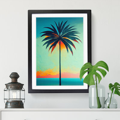Palm Tree Palette Knife - Single Picture Frame Print