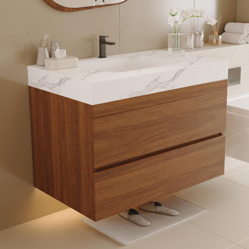 Meuble-lavabo en céramique, Blanc