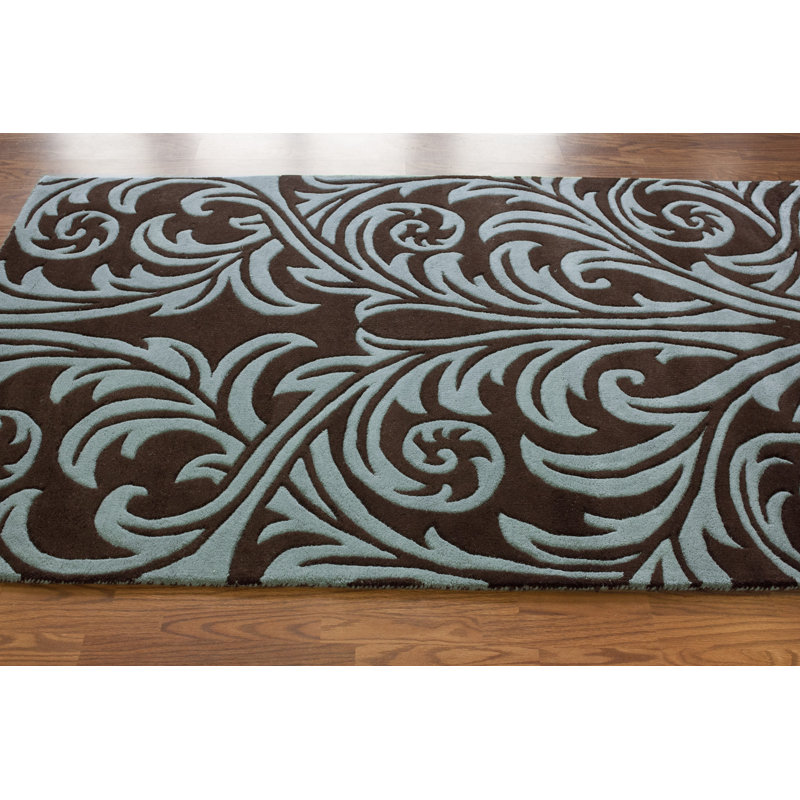Tapis bleu Esm Terrace, Rectangle 5 pi x 8 pi