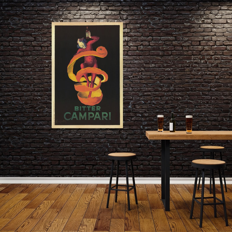 «Bitter Campari», impression d'art rétro classique rétro, H 60 po x l 40 po