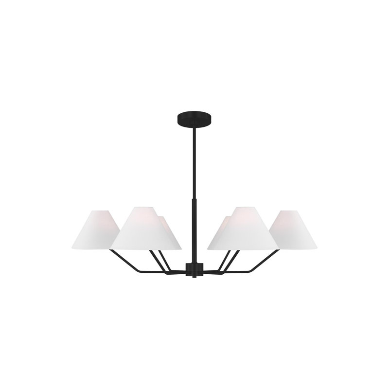Grand lustre 6 lumières Reggie, Nuit noire