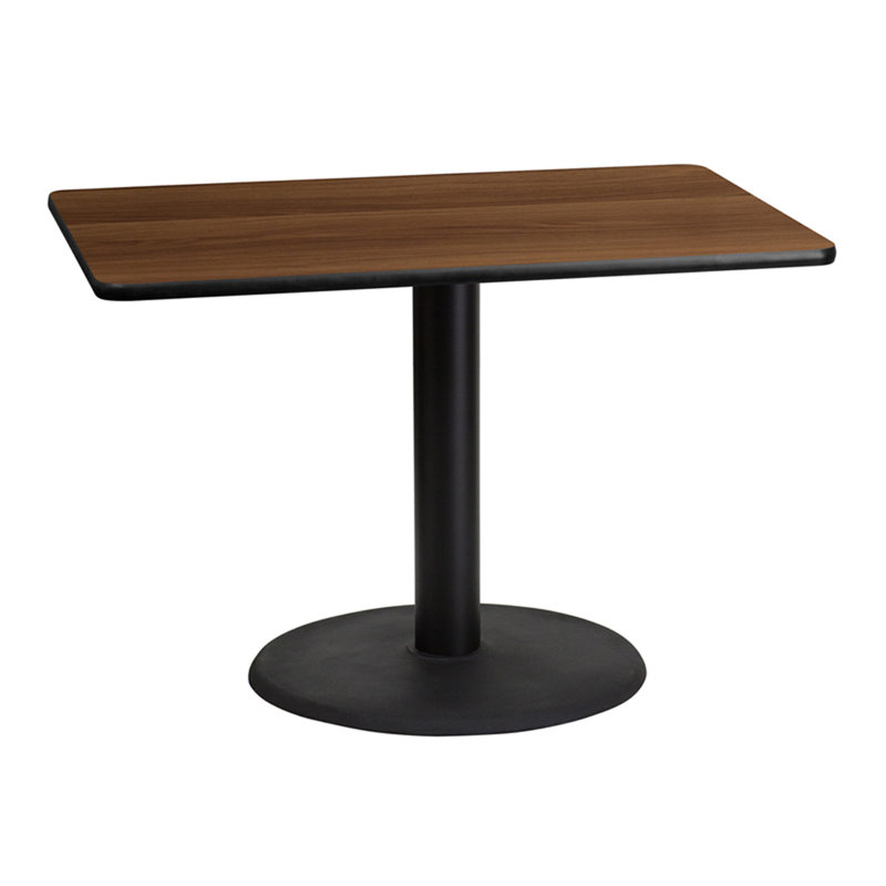Dual-Tone Walnut Laminate 31'' Rectangular Dining Table