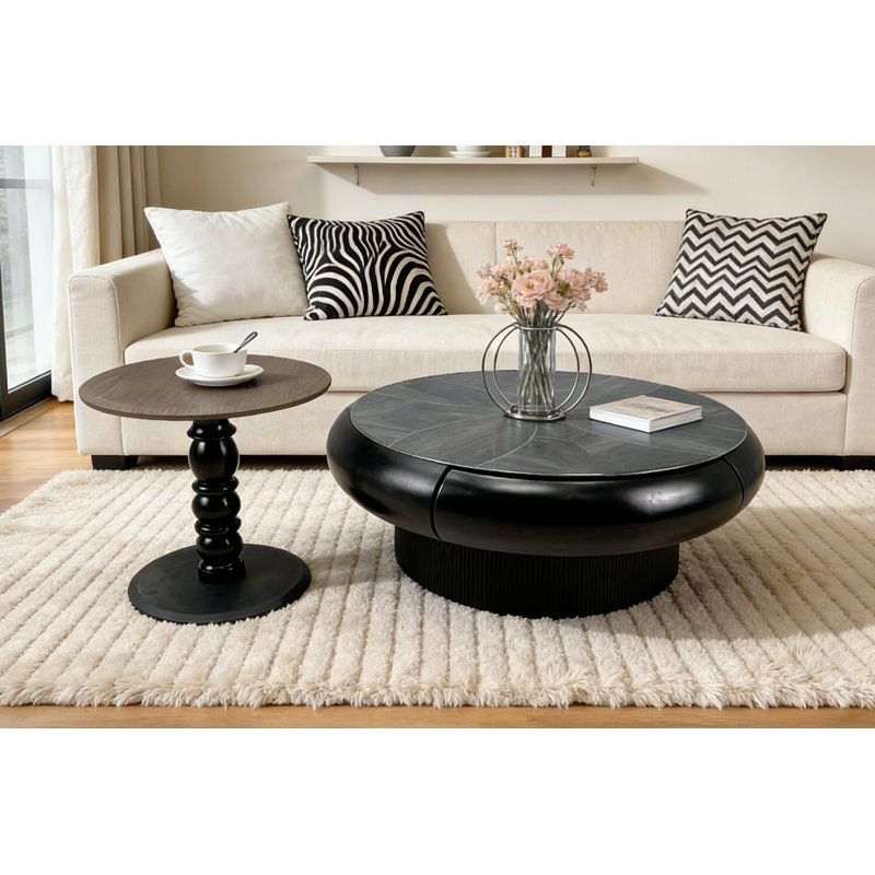 Ensemble de tables basses gigognes 2 tiroirs