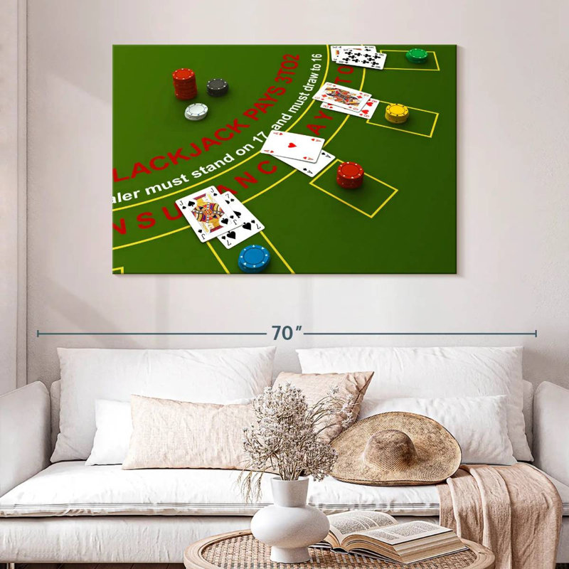 Senne, un jeu de Blackjack, H 32 po x l 48 po