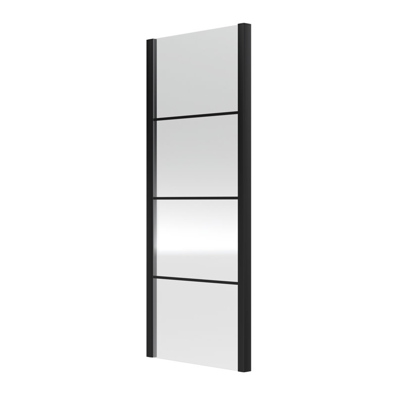 Apex 1950mm H Hinged Semi-Frameless Shower Door with Clear Glass, 195cm H x 31cm W