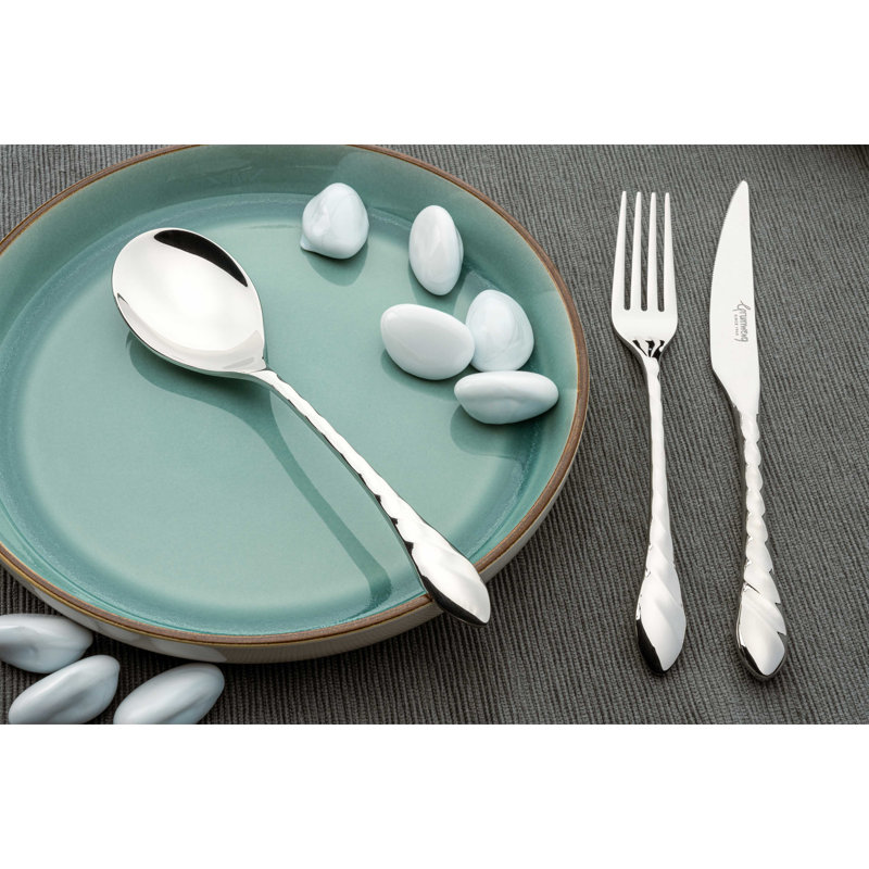 Rivers Collection Whitting, 7 Piece Cutlery Set for 1 Person, 18/10 Stainless Steel, 3.5mm Gauge