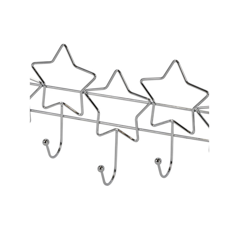 Stars Over Door Storage Hooks, Polished Chrome