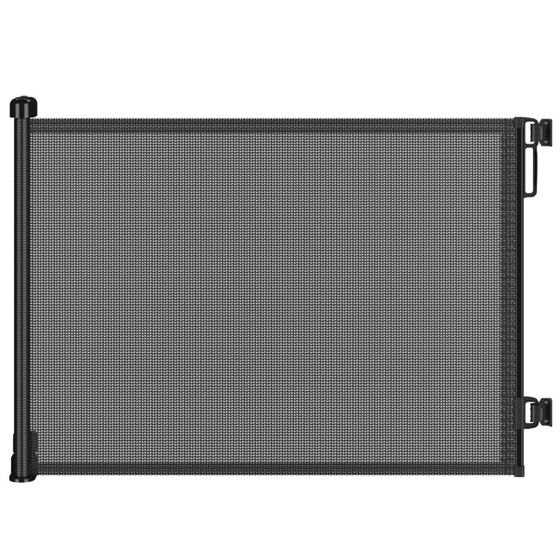 Barrière pour bébé en filet escamotable Cyrgalis, Noir