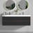 Huettl 60" Wall-Mounted Bathroom Vanity with Solid Surface Sink & Drawers