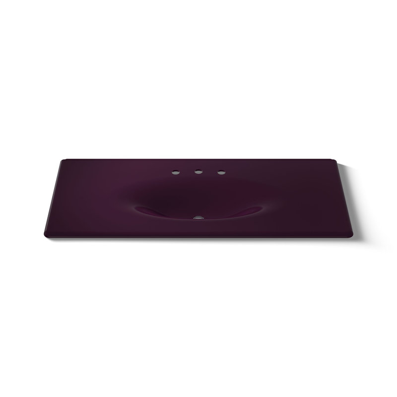 Iron Impressions® 50" Single Bathroom Vanity Top, Widespread, Black Plum