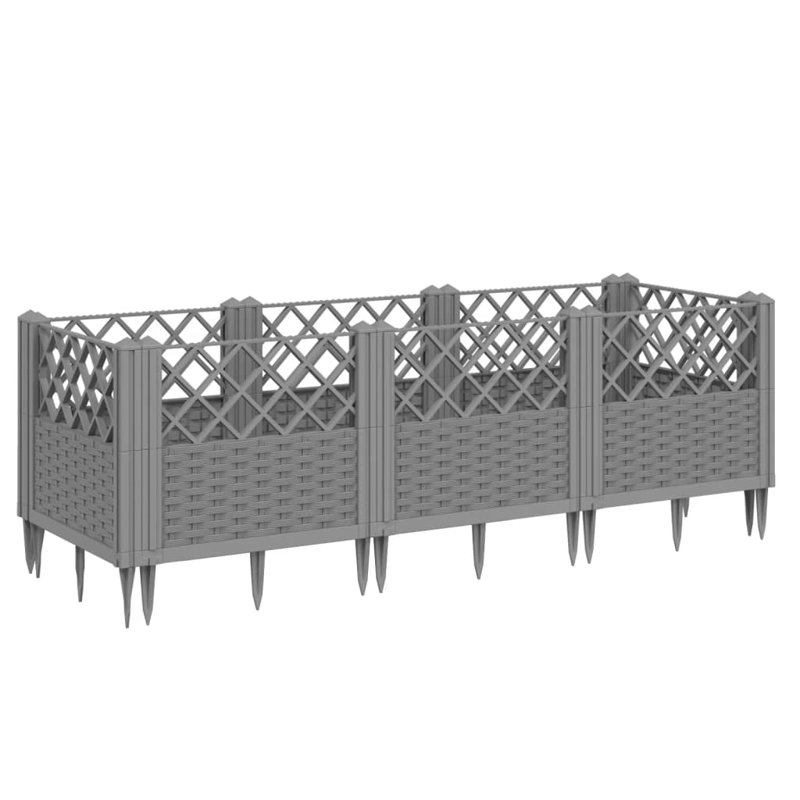 Artel Planter Box, 43.5cm H x 123.5cm W x 43.5cm D, Light Grey