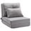 Fauteuil convertible convertible à 5 positions réglables sur le plancher gris