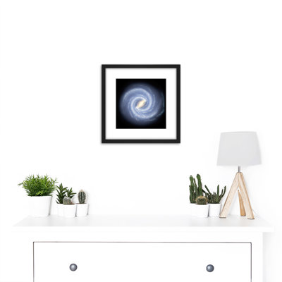 Space NASA Milky Way Galaxy Map Stars Illustration - Single Picture Frame Print