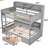 Gray Twin Bunk Bed With Practical Storage Features - Space Optimization Solution Functional Drawer Enhance Room Utility