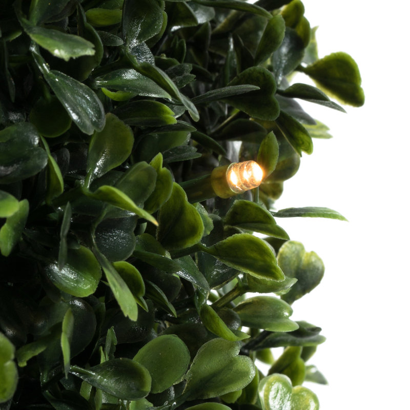 Cône de buis artificiel en pot UV, H 60 po x l 25 po x P 25 po
