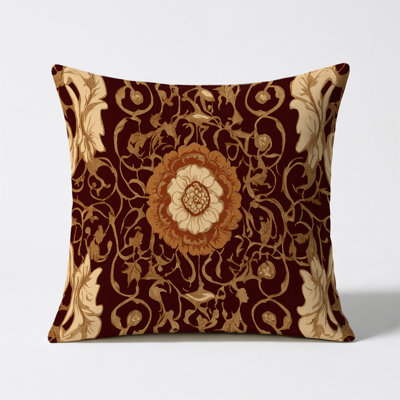 Opulent Scroll Indoor And Outdoor Throw Pillow