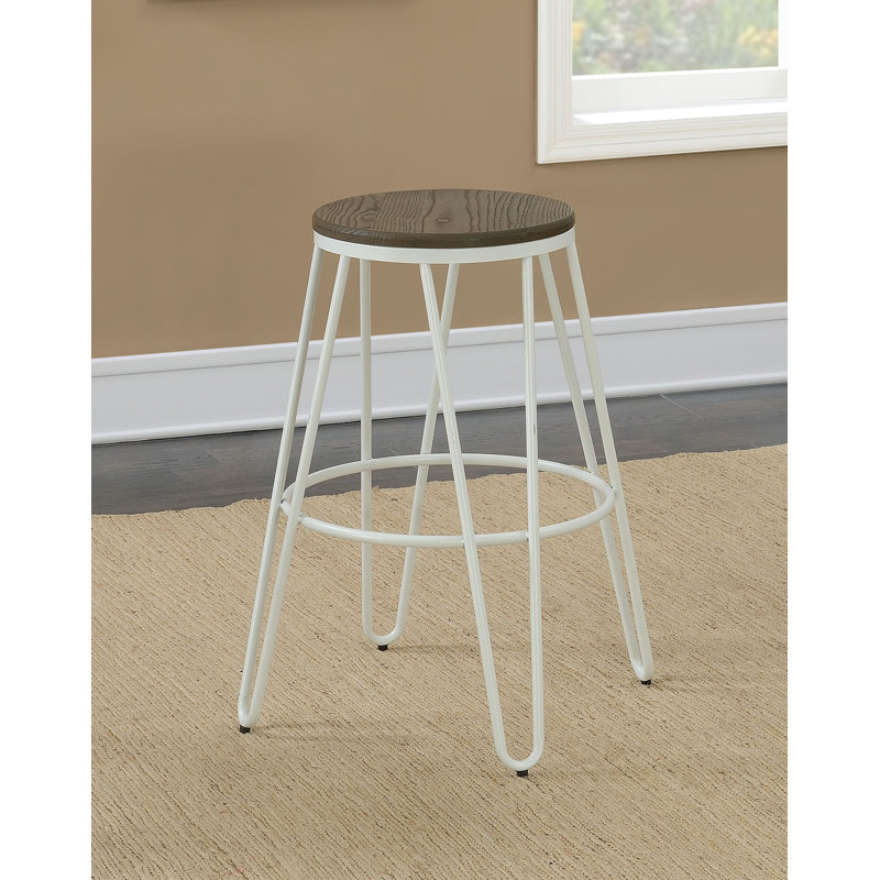 Gilland 26" Round Counter Stool, White