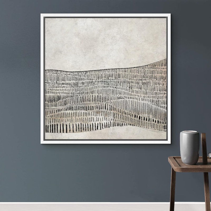 «Pastel Black Stripe Grunge», reproduction sur toile, H 24 po x l 24 po, Toile blanche
