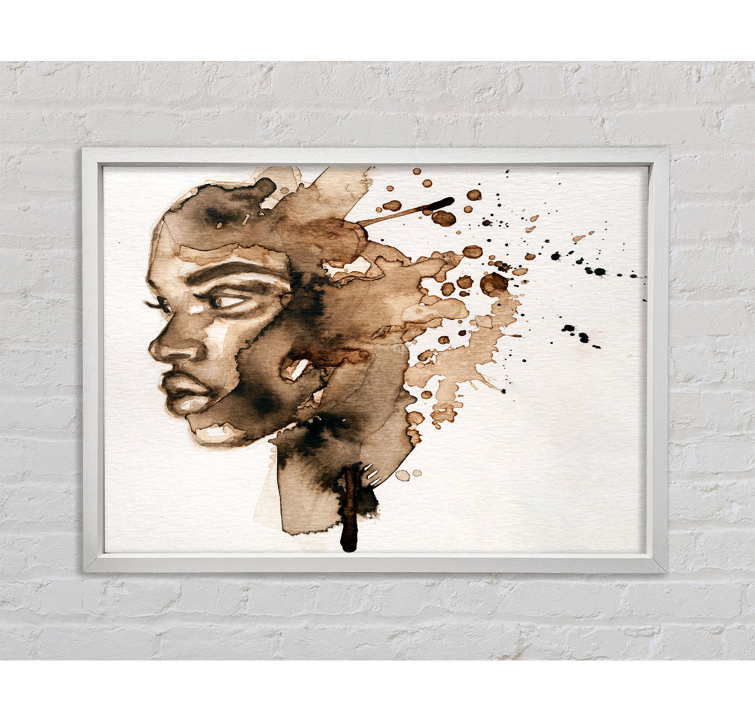 The Splatter Of Ink Portrait - Druck