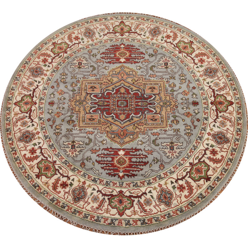 Tapis à motif géométrique rond 8x8