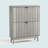 Shoe Cabinet With 2 Flip Drawers, Fluted Shoe Storage Cabinet For Entryway, Free Standing Shoe Storage Organizer With Wave Doors
