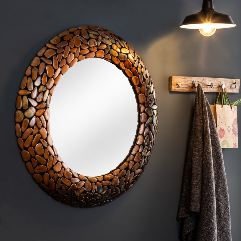 Reder Metal Wall Mirror, Copper