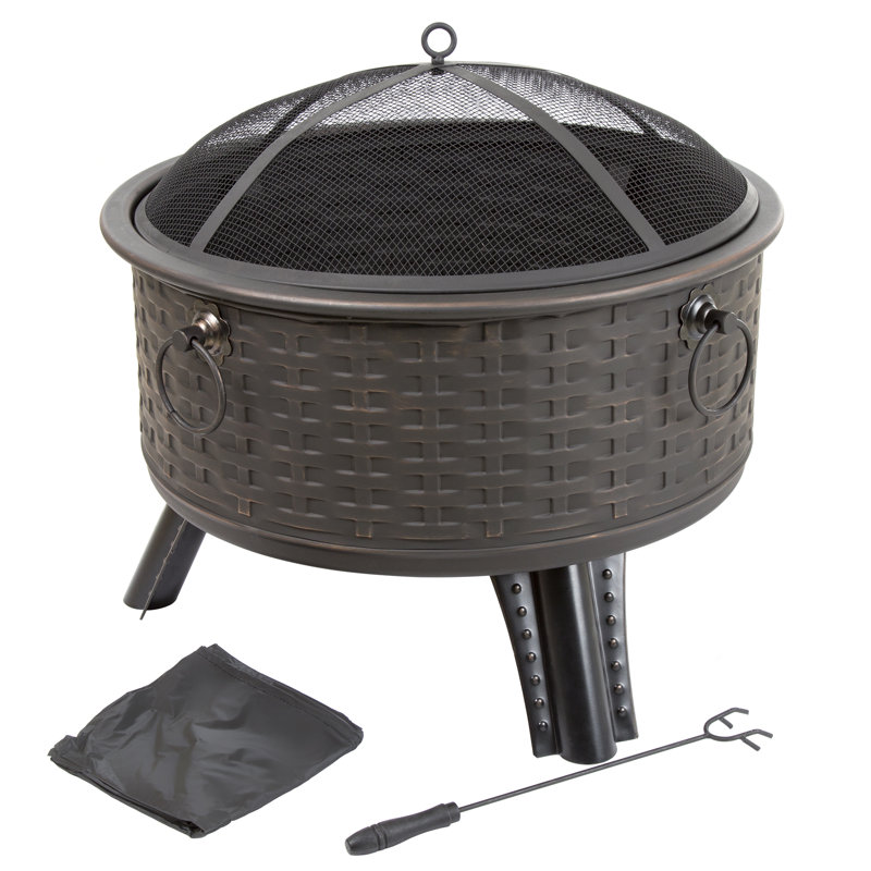 Round Steel Wood Burning Smokeless Fire Pit