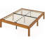 Cadre de lit plateforme Queen en bambou, design en bois naturel, sans sommier requis