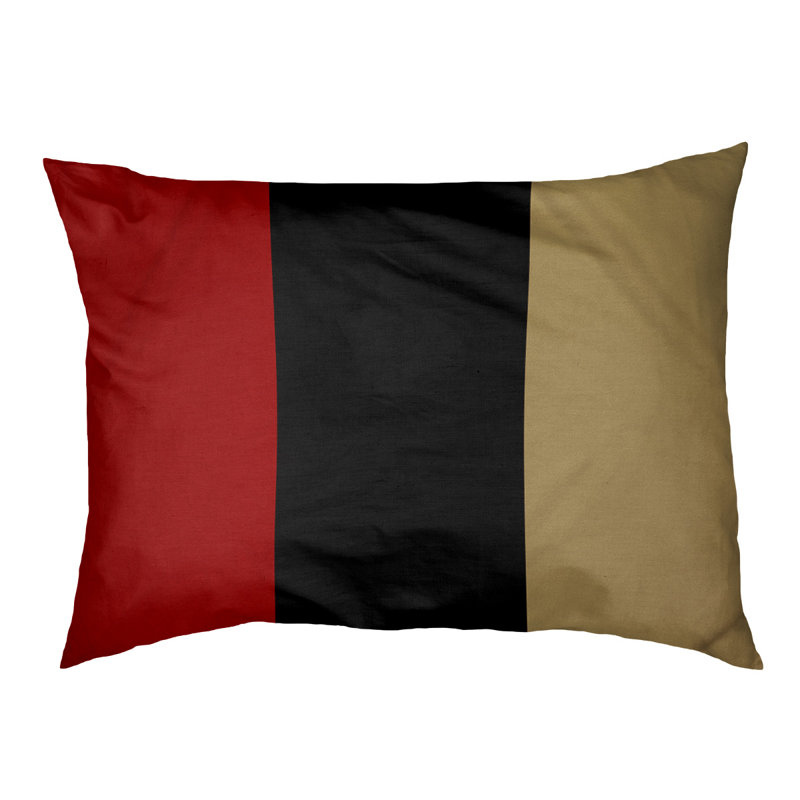 Coussin de lit pour chien Cincinnati, Grand (l 50 po x P 40 po x H 7 po), Noir / Rouge