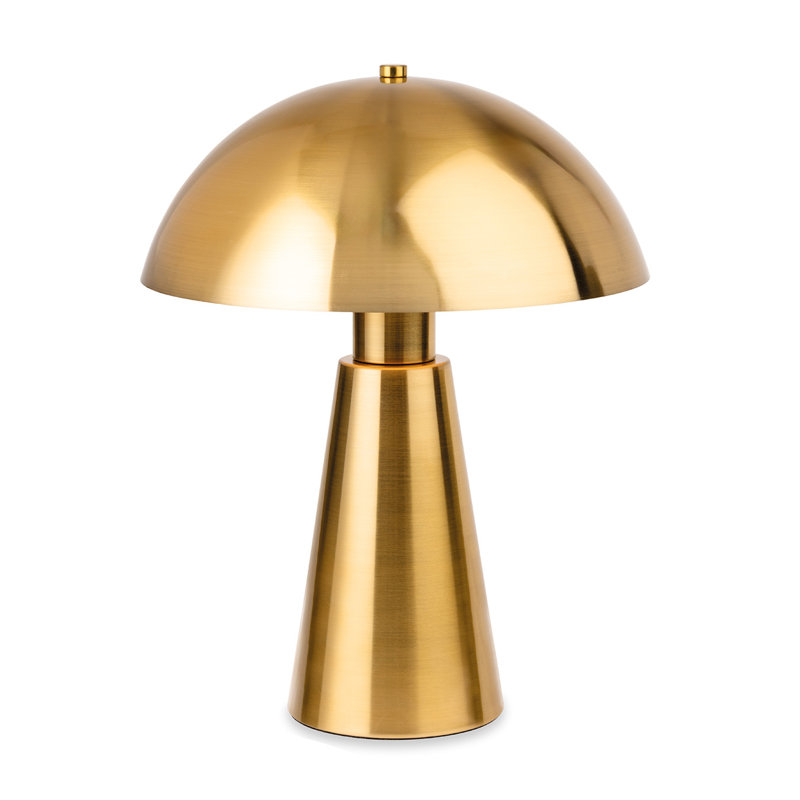 Metal Desk Lamp, Black, Brushed Brass