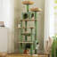 Arbre à chat robuste pour grands chats, tour de chat haute de 81 pouces avec 2 perchoirs, 2 condos et hamac spacieux, très grand XL avec 7 poteaux à griffer pour chats adultes de 20 lb et plus-511798824