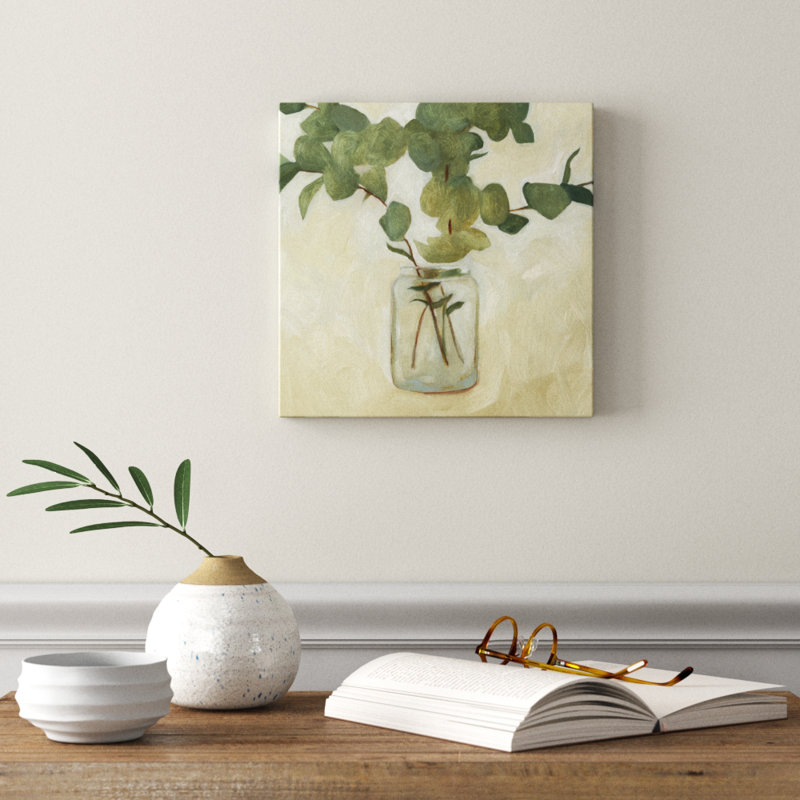 Greenery Still Life II by Emma Scarvey - Wrapped Canvas Painting, 30cm H x 30cm W