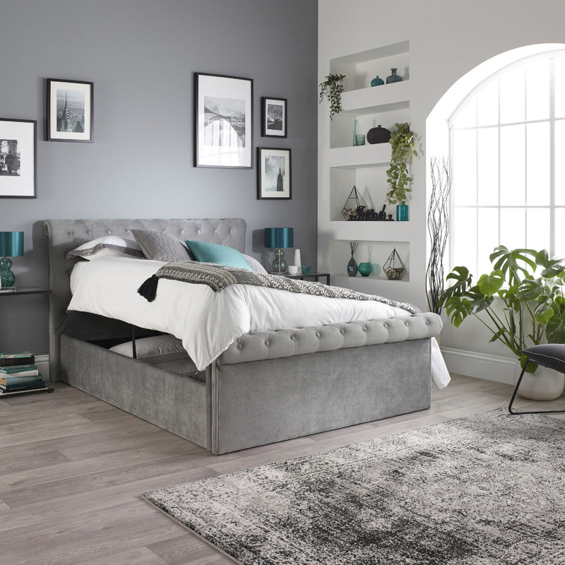 Javin Upholstered Ottoman Storage Bed, Double (4'6)