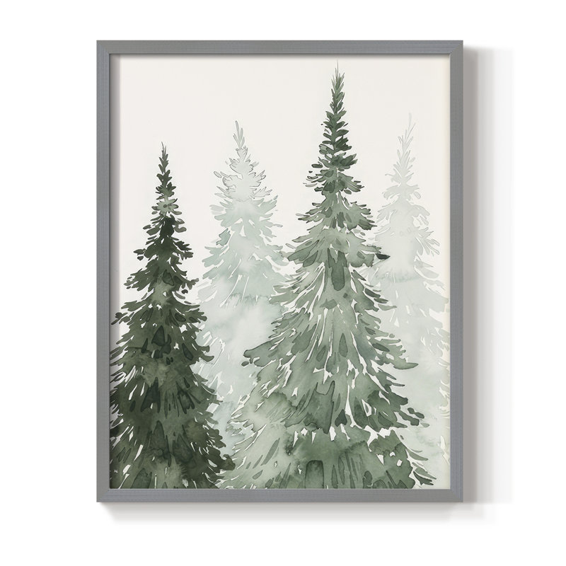 Impression encadrée Winter Washed Coppice II - bois massif, H 30 po x l 24 po, Cadre gris