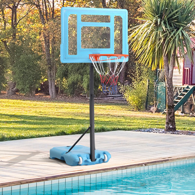 Height Adjustable 68" Steel Outdoor Basketball Hoop