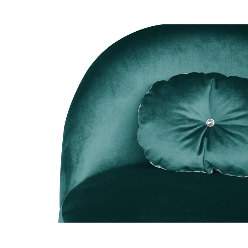 Glamour Upholstered Accent Chair, Turquoise