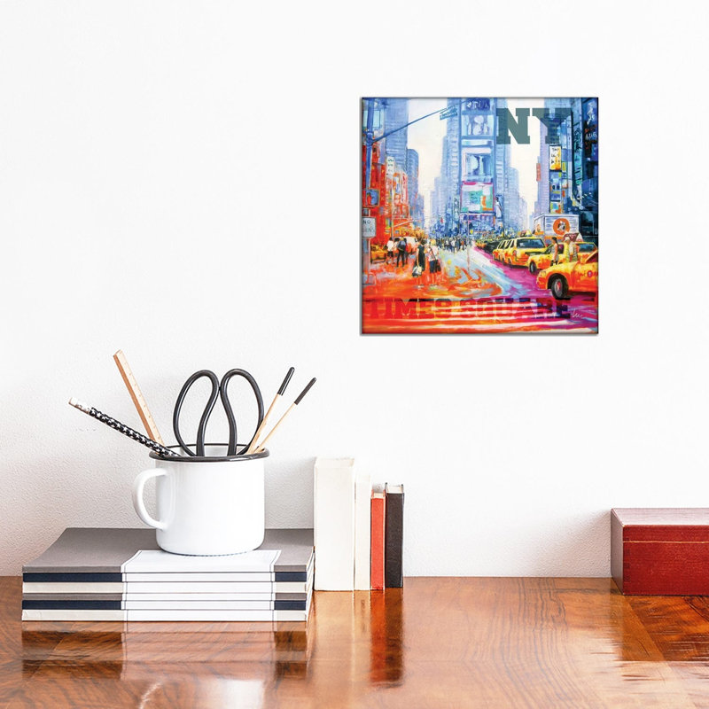 NY Times Square by Luc. - Wrapped Canvas Painting, 30.48 cm H x 30.48 cm W