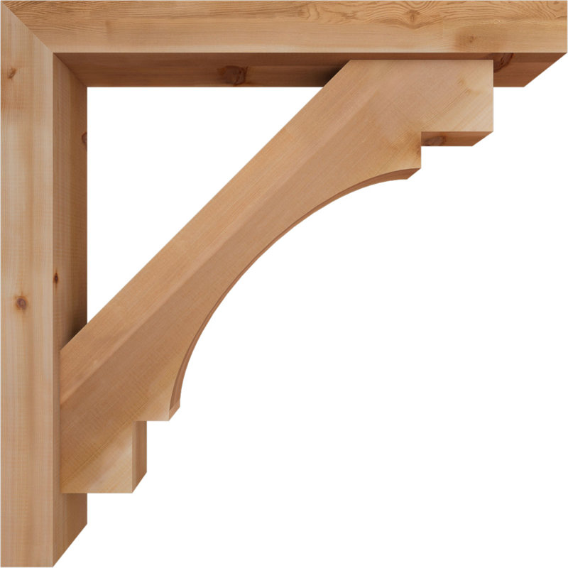 Support Merced Block avec support décalé, 38 x 38, Cèdre rouge occidental de l 5 1/2 po (lisse)