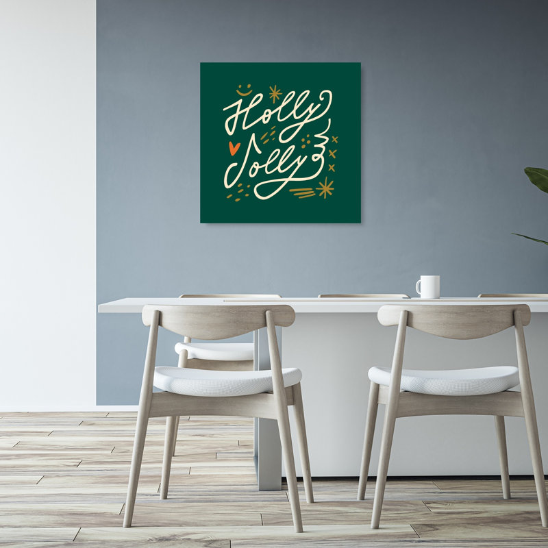 Happychristmasno05, impression d'art moderne abstrait contemporain, 32" H x 32" W
