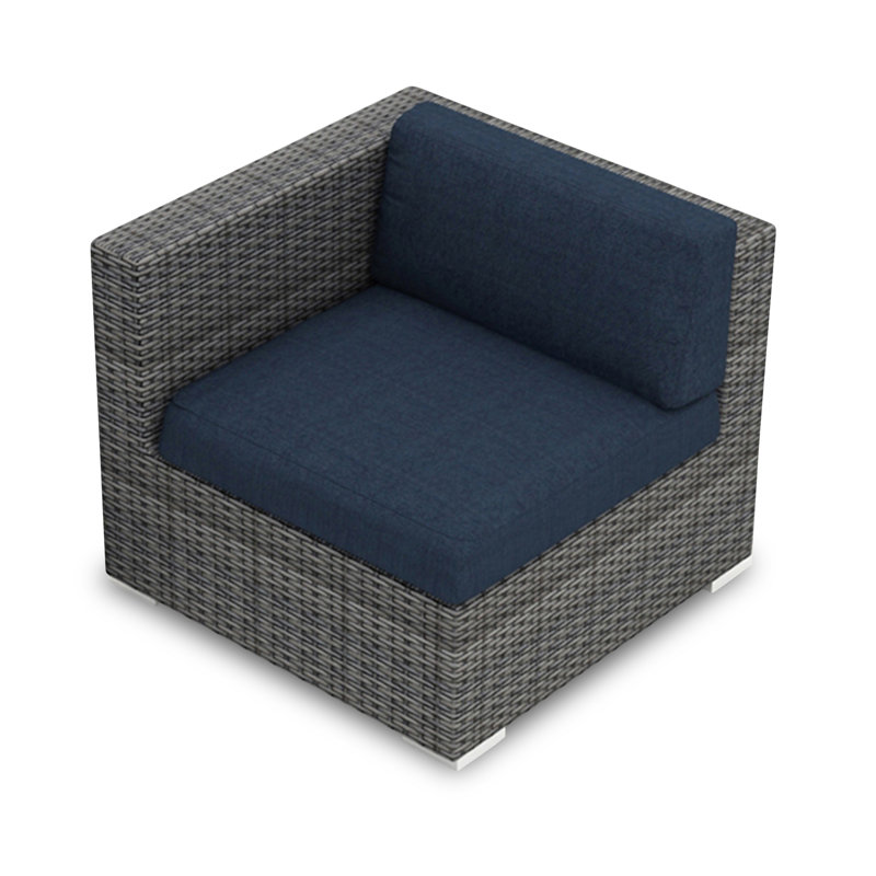 Chaise de patio avec coussin Suffern, Toile lin Sunbrella®