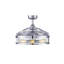 Classic 48" Retractable Blade Ceiling Fan with Light and Remote, Modern Fandelier Ceiling Fan, Patented Design Technology, Stronger Thicker Blades, Chrome-786351114
