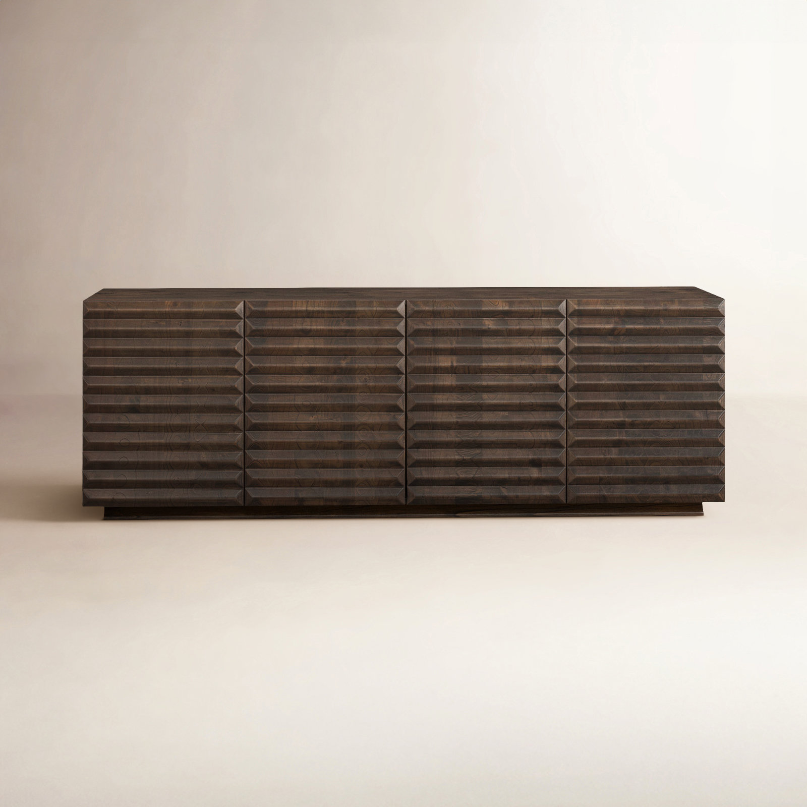 Pearce 78" TV Stand, Matte Brown Neem