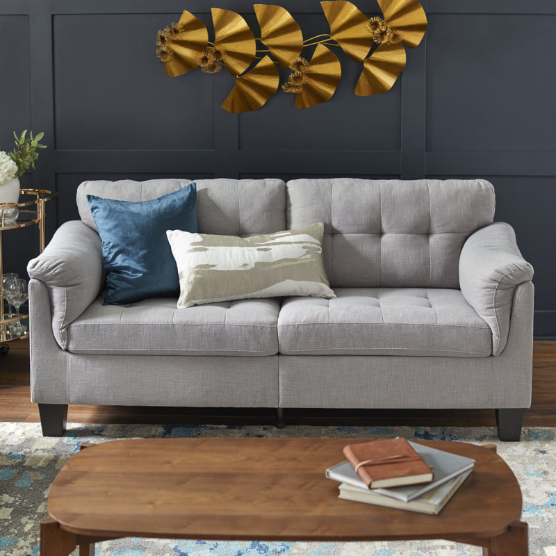 Canapé Border, 100 % polyester gris