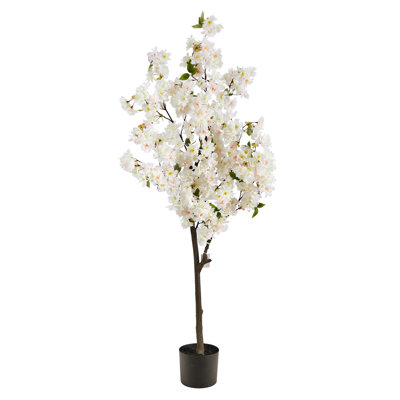 Faux Cherry Blossom Tree in Planter