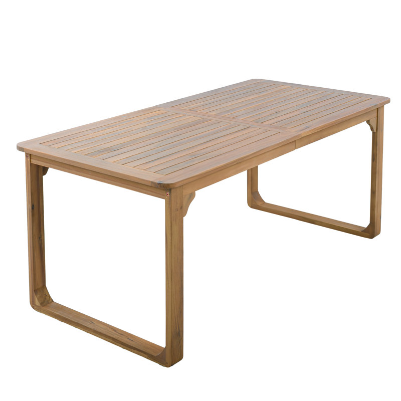 Table de salle à manger d'extérieur en bois d'acacia Hikari Modern Coastal
