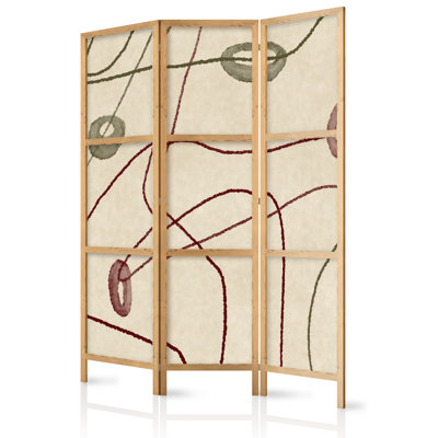 171cm H Solid Wood Folding Room Divider