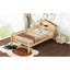 Lit plateforme simple naturel avec tête de lit en forme de maison, rangement et rangement pour tête de lit et bois-1777329259-1777329260